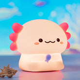 Veilleuse LED en silicone souple en forme de petit axolotl – Cadeau idéal pour les enfants et les filles